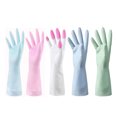 thumbnail image 3 of Rubber Gloves for Kitchen Use Assorted Color Safe Lightweight with Good Elasticity and AntiSkid 3 Pairs, 3 of 8