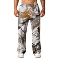 thumbnail image 4 of Havenx Men's Camo Sweatpants Wide Leg Dry Leaf Print Elastic Waist Sweat Pant with Pockets Open Bottom Camouflage Bottoms Casual Fashion Y2k Loose Fit Jogger Clothing,Gray 2XL, 4 of 7