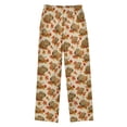 thumbnail image 2 of Wobogo Capybara Maple Leaf Long Pajama Pants Bottoms Soft Sleepwear with Pockets, 2 of 9
