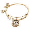 thumbnail image 1 of Alex and Ani Evil Eye II Bracelet Rafaelian Gold One Size, 1 of 2