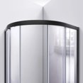 thumbnail image 2 of DreamLine Prime 38 in. x 38 in. x 78 3/4 in. H Shower Enclosure Base and White Wall Kit in Satin Black and Frosted Glass, 2 of 11