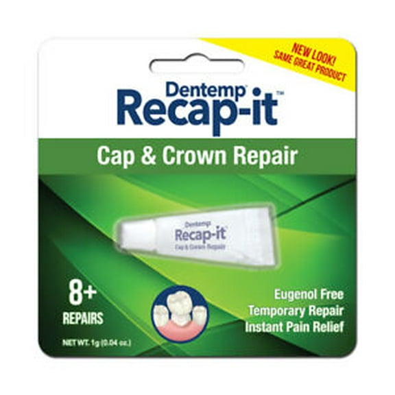 Bayarde Services Recap-It Cap & Crown Repair Dental Kit with 8  Repairs, 1 Piece
