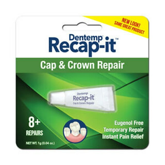 Recapit Cap / Crown Tooth Cement REPAIR LOOSE CAPS 1 kit FRESH STOCK