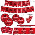 thumbnail image 2 of IROINID Party Supplies and Decorations,Graduation Party Decorations,Graduation Season Themed Party Disposable Tableware Paper Plates Paper Cups Paper Napkins Tablecloths Decorations 6-Piece Set, 2 of 6