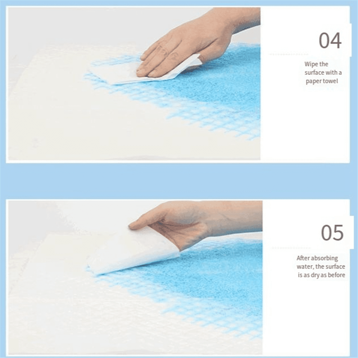 100PCS Super Absorbent Pet Diaper Dog Training Pee Pad Disposable Healthy Nappy Mat for Cats Dog Diapers Quick-Dry Mat,S