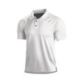 thumbnail image 2 of Hsovts Men's Polo Shirts Moisture Wicking Raglan Men's Shirts Short Sleeve Color Block Soft Breathable Mens Golf Polo Shirts White L, 2 of 7