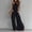 (Fashion 31)Black, variant on Womens Backless Jumpsuits Sleeveless Halter Ruched Waist Wide Leg Jumpsuits Summer Vacation Trendy One Piece Jumpsuit for Women