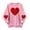 Pink, variant on successthop Zip Up Sweatshirt No Hood Women Heart Casual Crewneck No Hood Clothes Long Sleeve Outfits Vacation Tops S