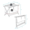 thumbnail image 6 of Casual Home Heavy Duty 34" Extra Wide Luggage Rack with Zippered Laundry Bag- Walnut, 6 of 6