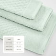 thumbnail image 4 of Great Bay Home Quick Dry Diamond Waffle 6 Piece Towel Set, Pastel Blue, 4 of 6