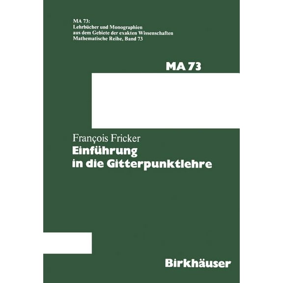 Einführung in Die Gitterpunktlehre, (Paperback)