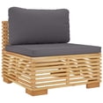 thumbnail image 2 of vidaXL 8 Piece Patio Lounge Set with Cushions Solid Wood Teak, 2 of 9
