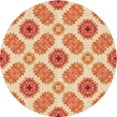 thumbnail image 1 of Ahgly Company Machine Washable Indoor Round Transitional Orange Red Orange Area Rugs, 4' Round, 1 of 7