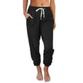 thumbnail image 1 of Pantalones cargo de cintura alta para mujer - Corte holgado, poliéster/spandex, S-XXL, leggings de 9 puntos, primavera/verano informal, 1 of 6