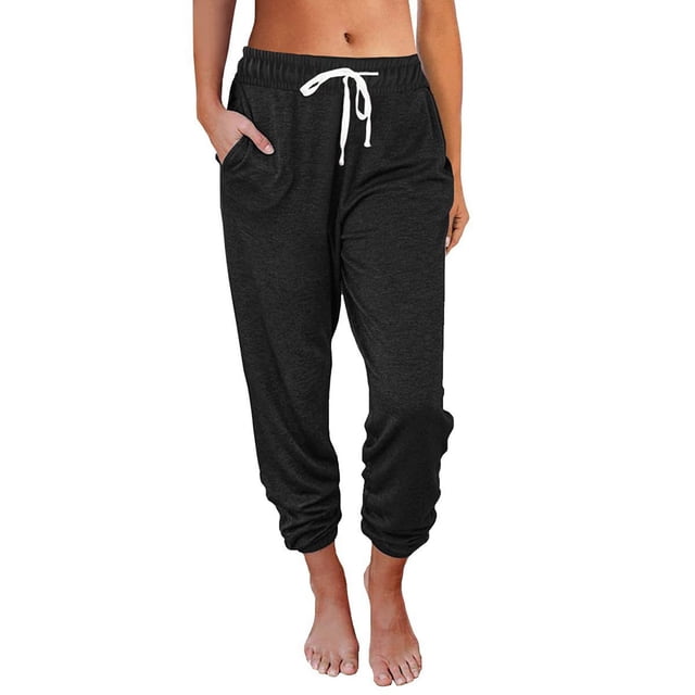 Pantalones cargo de cintura alta para mujer - Corte holgado, poliéster/spandex, S-XXL, leggings de 9 puntos, primavera/verano informal