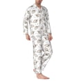 thumbnail image 2 of Uemuo Cartoon Koala Pattern 2-Piece Loungewear Set - Men’s Soft Sleepwear, Cozy Winter PJs, Comfy Sleep Set-Medium, 2 of 7