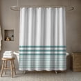 thumbnail image 3 of Creative Products Teal Stripes 71x74 Shower Curtain, 3 of 6