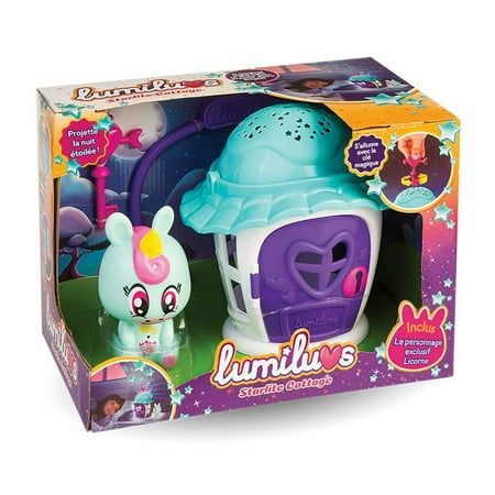 

LumiLuvs STARLIGHT COTTAGE Nightlite Unicorn Night Light Playset Projector