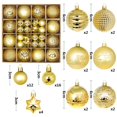 thumbnail image 3 of 44 bolas navideñas de plástico reutilizables, irrompibles, con lazo para colgar, de 3 a 6 cm, para decoración de árboles de Navidad, 3 of 5