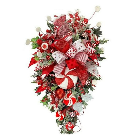 Dengmore Fall Thanksgiving Wreath Christmas Wreath For Front Door Red Truck Christmas Wreath Garland Wreath Fall Wreath For Indoor Outdoor Home Door Christmas Wreath Christmas Tree