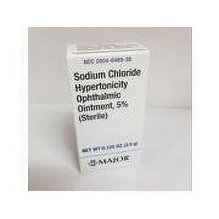 Major Sodium Hypertonicity 5% Chloride Ophthalmic Eye Ointment, 0.12 Oz.