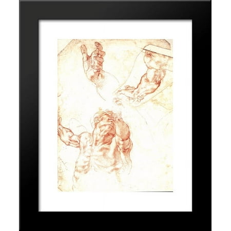 The Study of Adam 20x24 Framed Art Print by Michelangelo