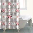 thumbnail image 4 of Pioneer Flower Floral Print Pattern Shower Curtain 84"x72" ,Bathroom Decorative Shower Curtains Set with 12 Hooks,Modern Waterproof Washable Shower Curtain, 4 of 6