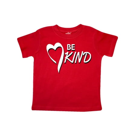 

Inktastic Be Kind with Heart Ribbon in White Text Gift Toddler Boy or Toddler Girl T-Shirt