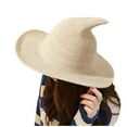 thumbnail image 3 of KALE Witch Hat Foldable Costume Novelty Solid Color White, 3 of 4