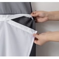 thumbnail image 3 of WPM No Hooks Required Grey Shower Curtain with Snap-in Liner Waffle Weave Design, Hotel Grade Style Waterproof & Washable, Mesh top Window Easy Snaphook Gray Bathroom Size 72 inch wide x 86 inch long, 3 of 5