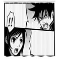 thumbnail image 3 of Ambesonne Anime Shower Curtain, Japanese Cartoon Comic, 69"Wx84"L, Black White Grey, 3 of 3
