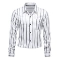 thumbnail image 2 of Penkiiy Mens Dress Shirts Regular Fit Long Sleeve Stretch Striped Business Dress Shirts for Men White Clearance, 2 of 7