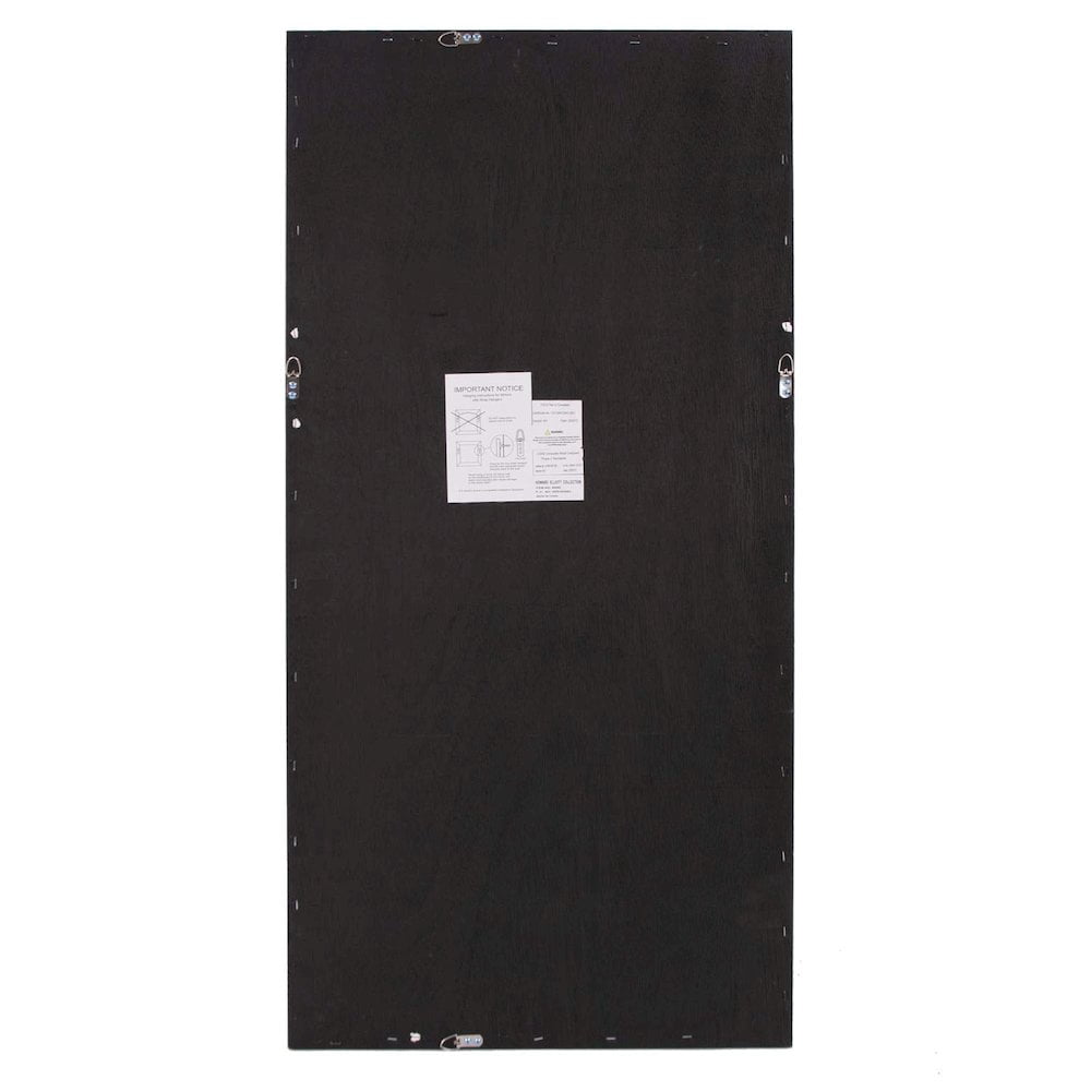 Tyler Dillion Gray Rectangular Faux Wood Grained Beveled Wall Mirror 36"H x 24"W