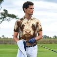 thumbnail image 3 of Balery Butterfly Cow Barrel Camisa Polo de Hombre con Estampado, de Manga Corta y Tejido Medio, Camisa Tipo Golf Polo-XX-Large, 3 of 6