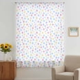 thumbnail image 2 of Colorful Polka Dot Sheer Curtains 63 Inches Long, Modern Minimalist Geometric Light Filering Curtains, Breathable Simi Curtain Privacy Drapes for Living Room Bedroom Lightweight Window Treatment, 2 of 9