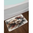 thumbnail image 2 of Ambesonne Floral Bath Mat, Modern Boho Muted Flowers, 30.2" x 20", Beige Pale Maroon Dusk, 2 of 3