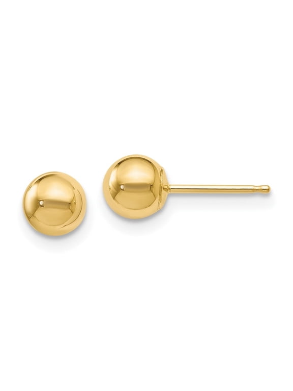 Auriga Fine Jewelry 14K Yellow Gold 5mm Ball Stud Earrings for Women