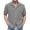 Grey, variant on Men's Waffle Texture Summer Shirt Notch Lapel Short Sleeve Casual Beach Resort Wear Top
