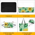 thumbnail image 4 of Happy Sunflowers Green Leafy Background Waterproof Picnic Blanket with Foldable Zipper, Suitable for Outdoor Use, Suitable for Travel, Camping, Beaches, Parks, Grasslands, Picnic Blanket Accessories, 4 of 8