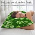 thumbnail image 5 of St. Patrick's Day Pillow Covers, Linen Long Throw Pillow Case, Spring Shamrock Leaves Polka Dots Dark Green Holiday Pillow Protector Decorative Cushion Cover for Living Room/Bedroom 16" x 24", 5 of 8