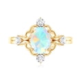 thumbnail image 5 of Rosec Jewels Vintage Style Ethiopian Opal Oval Engagement Ring - 1.2 Ct - AAA Quality - Opal Diamond Ring - with Jewelry Box, 18K Yellow Gold, US 10.00, 5 of 8