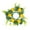 A Yellow, variant on Lemon Themed Candle Ring Centerpiece for Spring Table Decor - Realistic Floral Wreath for Creating Fresh in Home Dining Settings