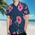 thumbnail image 5 of High Quality Hawaiian Shirts for Men Short Sleeve Aloha Beach Shirt Floral Summer Casual Button Down Shirts Blouses BFDMPY, 5 of 7