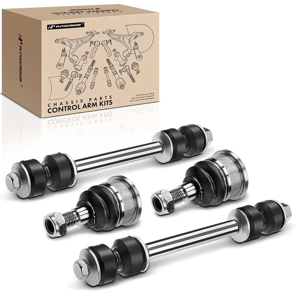 A-Premium 4Pcs Front Suspension Kit Lower Ball Joint Stabilizer Bar End Link Compatible with Ford Mustang 1994-2004