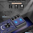 thumbnail image 3 of Compatible with Samsung Galaxy S23 Plus Case,Galaxy S23+ Plus Case with HD Screen Protector with Slide Camera Cover, 360°Rotation Ring Kickstand [Military Grade] Case for Galaxy S23 Plus,Blue, 3 of 15