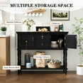 thumbnail image 4 of GloryStar Retro Entryway Console, Narrow Sofa Table with Two Drawers and Open Shelf for Foyer or Lounge, 4 of 5