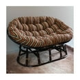 thumbnail image 3 of Maykoosh African Artistry Rattan Double Papasan Chair With Twill Cushion - Comfy Bohemian Style Chair With Rustic Rattan Frame In Walnut Finish-Color:Frame Only, 3 of 4