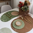 thumbnail image 4 of Heat Insulation Placemats,Cashew Nut Shape Pad for Dining Table,Double Side Faux Leather Table Mat for Plates,Nordic Kitchen Decor, 4 of 8