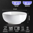 thumbnail image 2 of Large White Porcelain Bowl, Big Ramen And Pho Bowl Set Of 3 For Daily Meal, 2 of 8