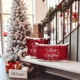 thumbnail image 3 of Christmas Pillow Cover 18x18 \u2013 Red and White Merry Christmas Throw Pillow Case with Snowflake Border \u2013 Classic Holiday Cushion for Sofa, Couch or Office Decor, 3 of 6